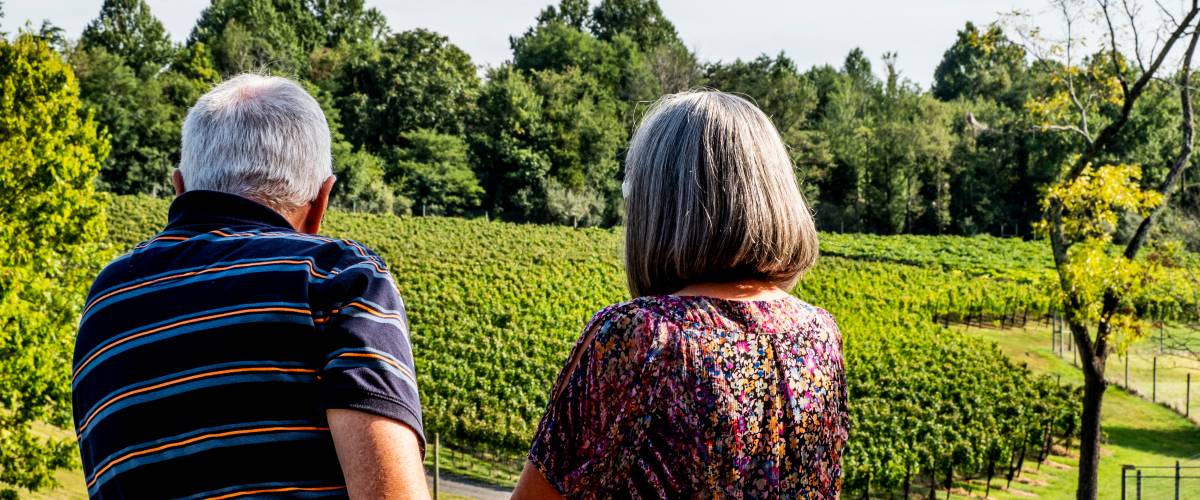 Older couple in Vineyard