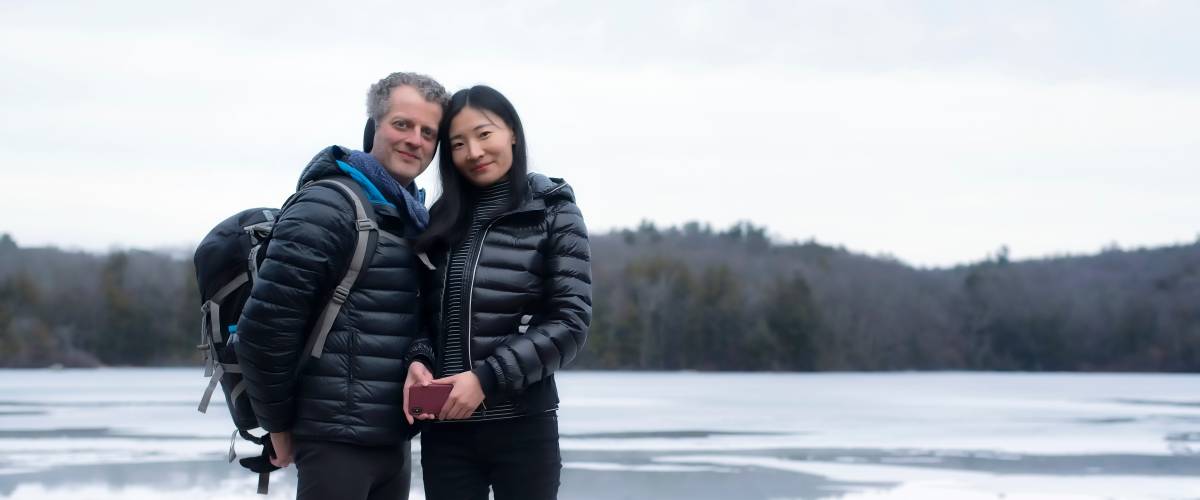 Older couple in the winter
