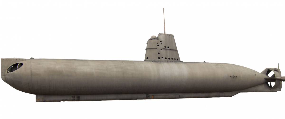 submarine isolated on white
