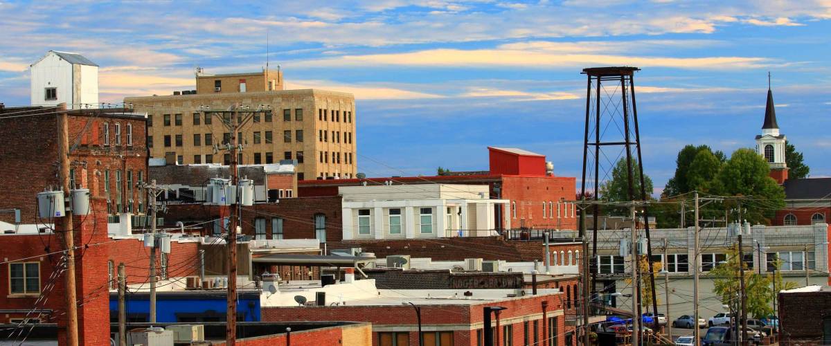sky line of down town Springfield Missouri