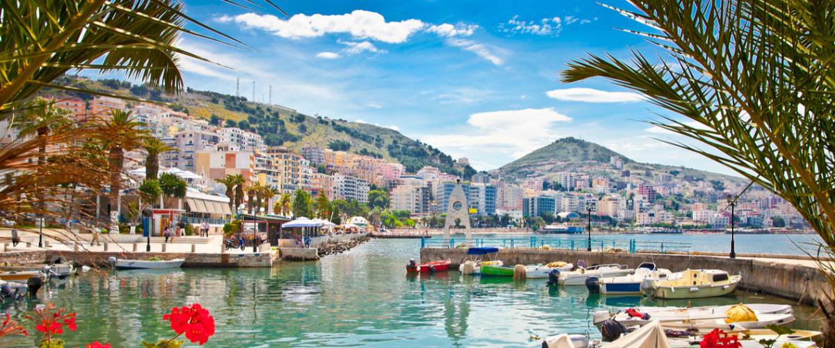 Sarandas City Port Ionian Sea, Albania