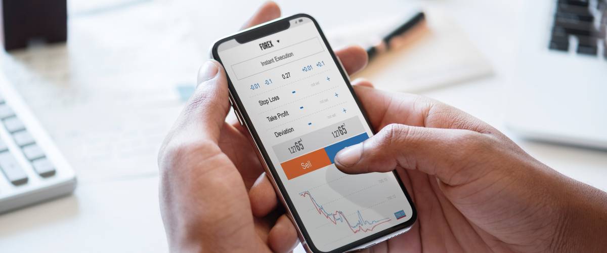 A graph on an investment app.