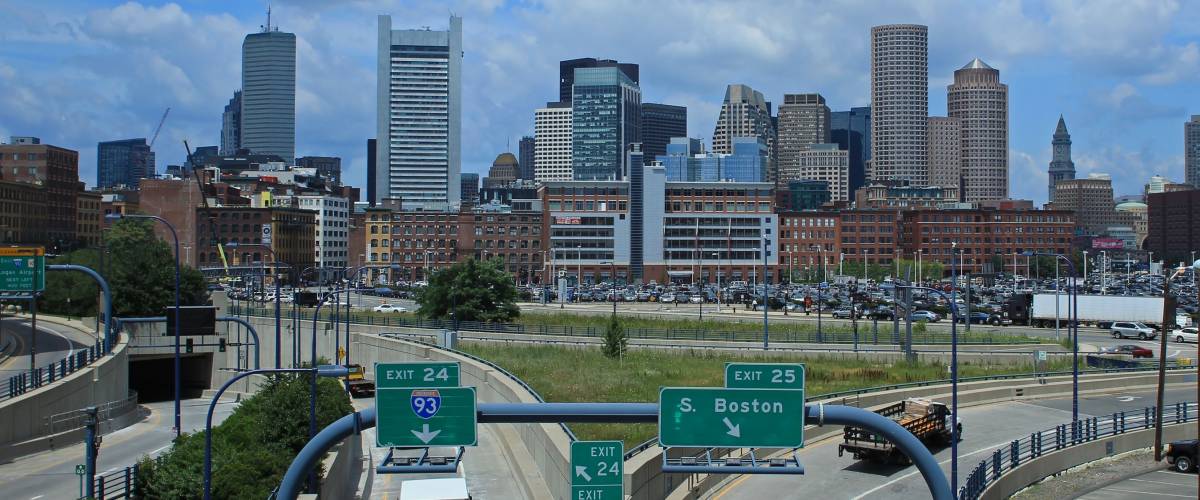 Skyline Boston Highway view