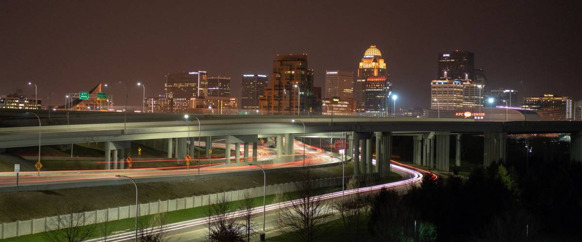 Louisville Kentucky night scape long exposure