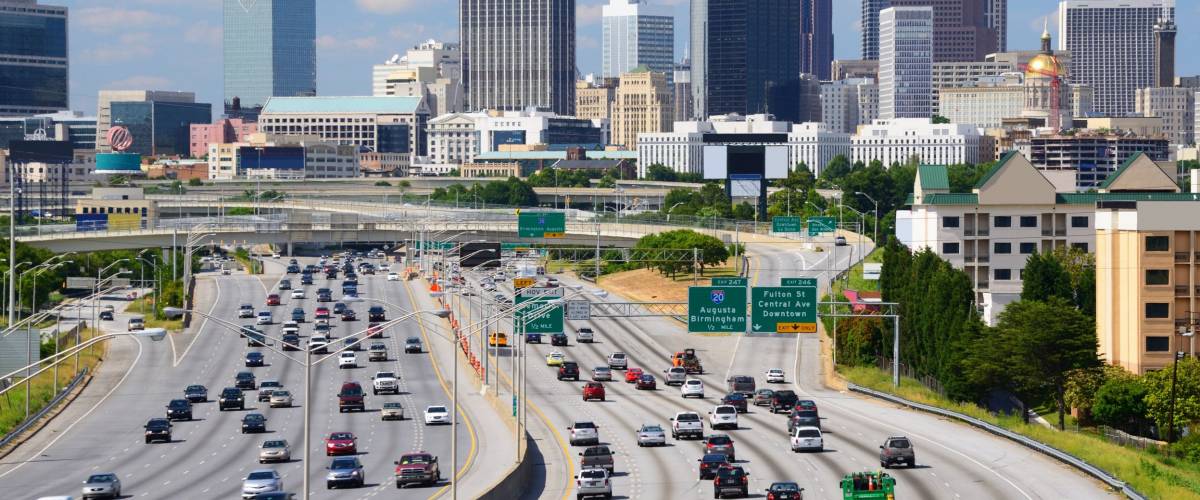 Skyline of downtown Atlanta, Georgia.