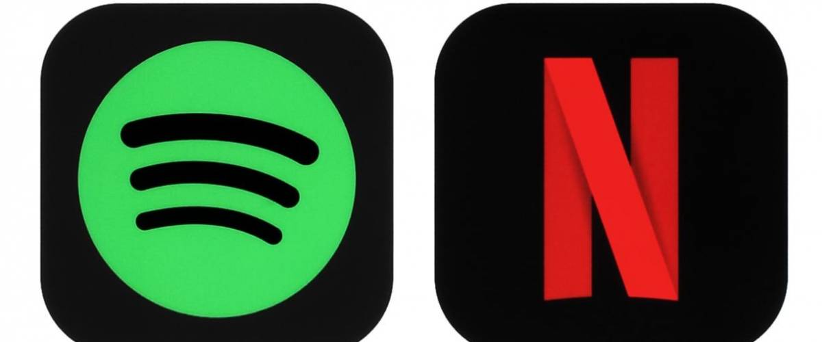 Spotify and Netflix logos
