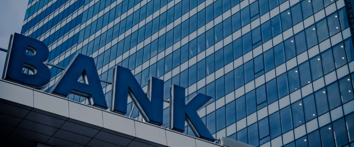 bank building with only the word bank showing
