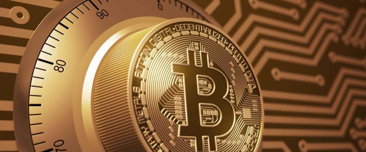 bitcoin vault electronic security concept