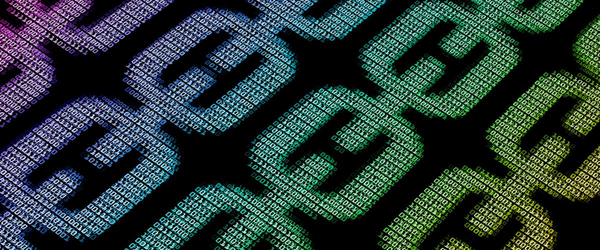 colourful block chain blockchain concept bitcoin cryptocurrency