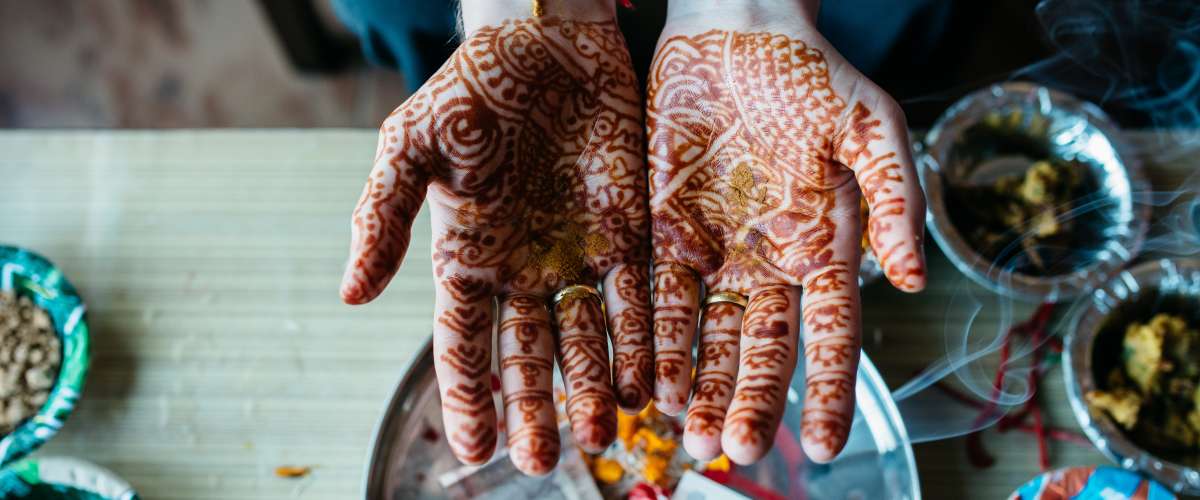 Groom hands in India