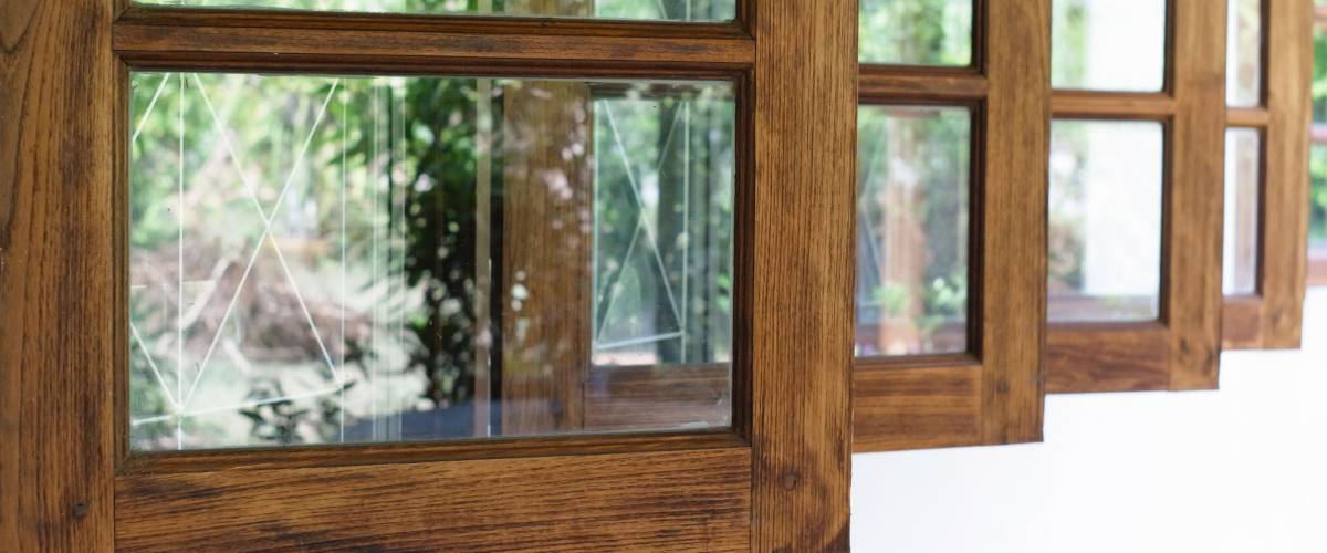 teak wood windows