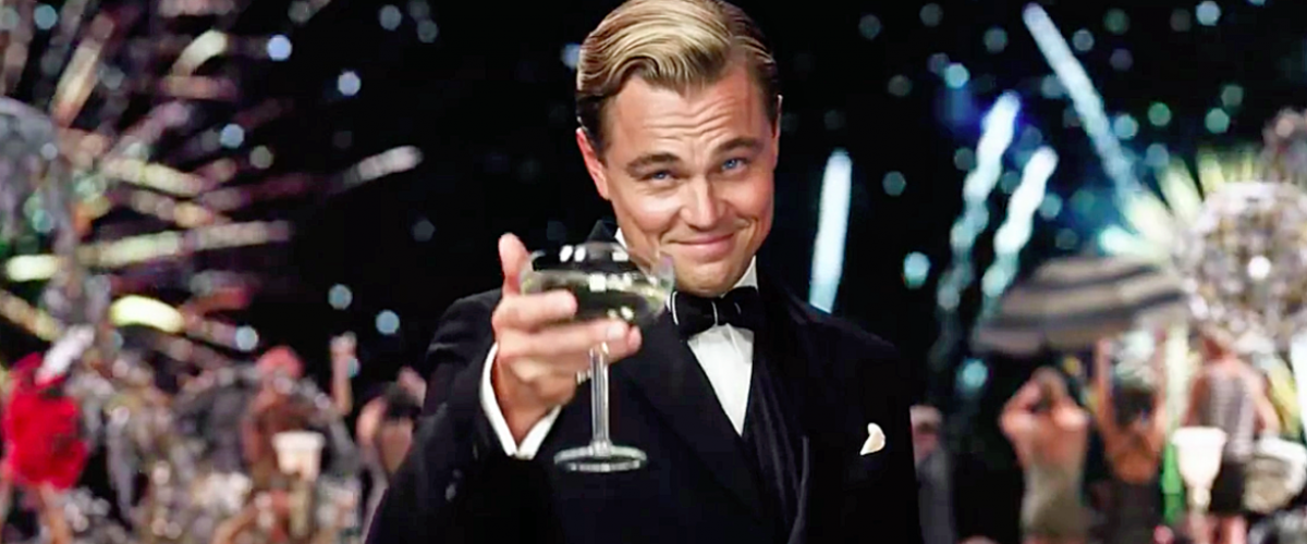 Leonard DiCaprio is Gatsby in The Great Gatsby