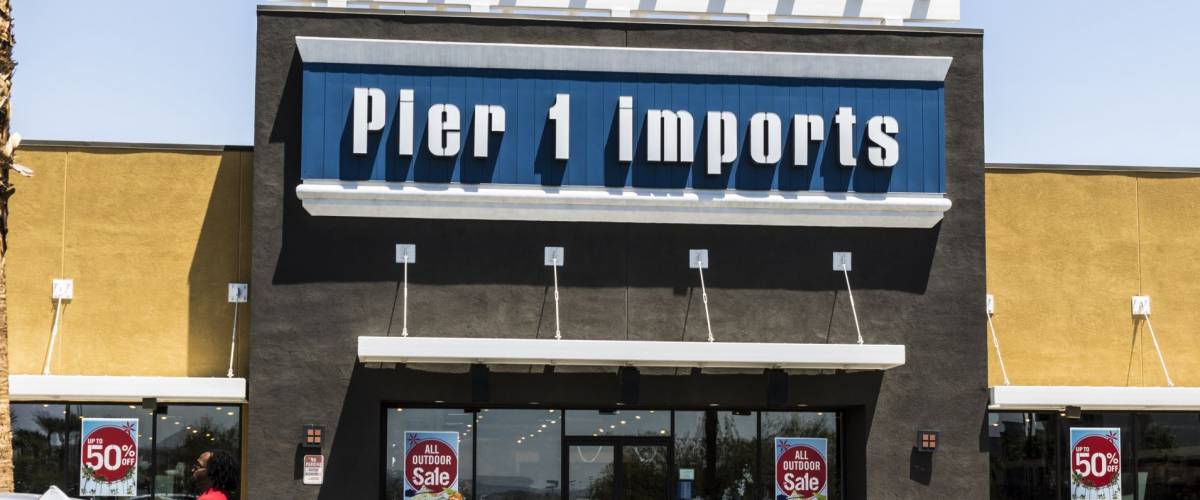 Las Vegas - Circa July 2017: Pier 1 Imports Retail Strip Mall Location. Pier 1 Imports Home Furnishings and Decor V