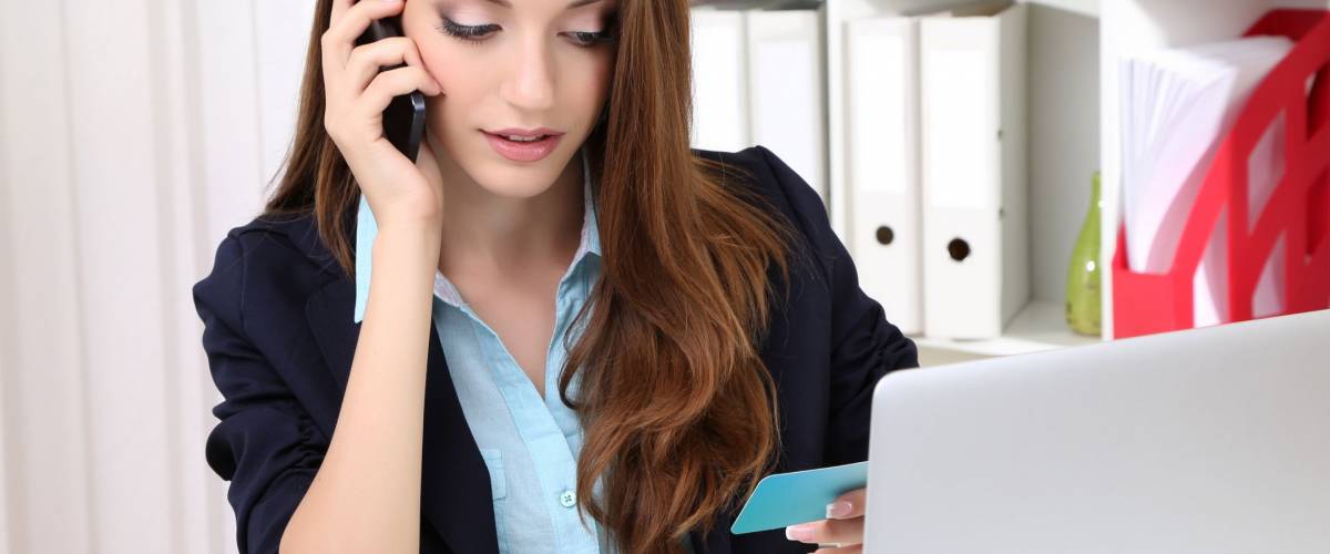 Business woman working in office