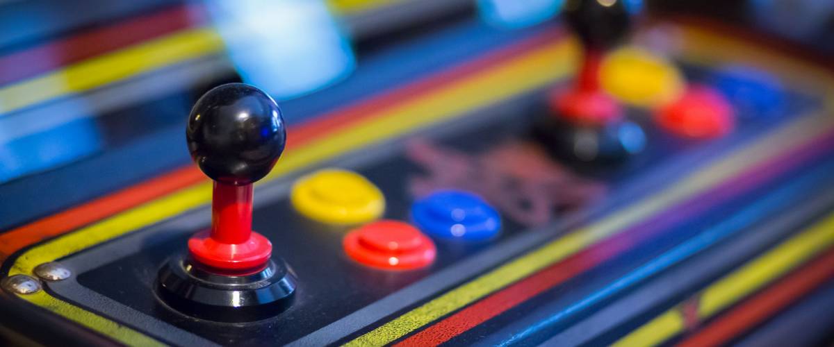Joystick of a vintage arcade videogame - Coin-Op
