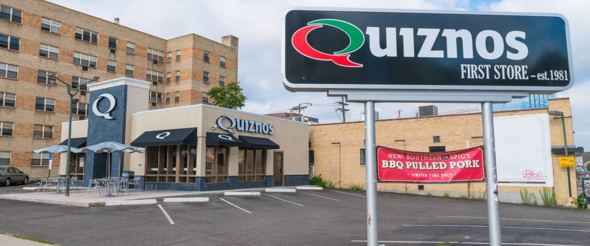 Denver, USA - July 27th, 2014: The Quiznos chain was founded in 1981 by Jimmy Lambatos