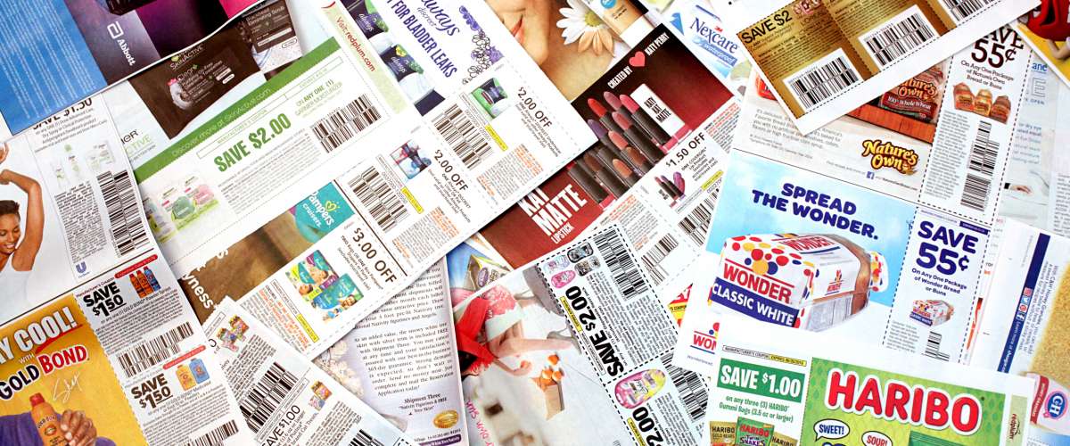 pile of coupons
