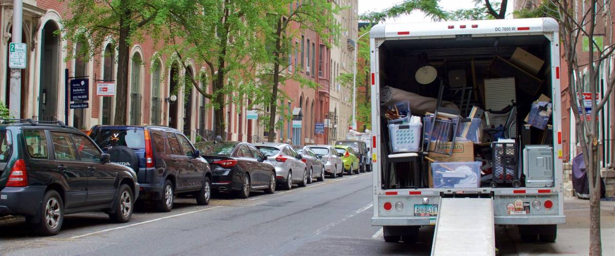May 14, 2018 - Philadelphia, PA, USA: Moving day in the Rittenhouse Square neighborhood of Philadelphia, Pennsylvania.