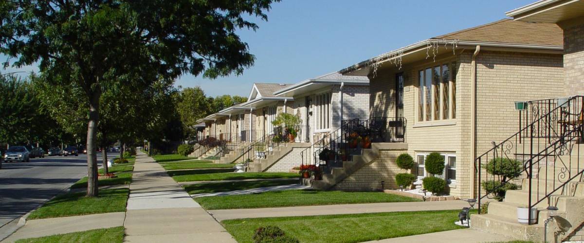 typical suburb of Chicago
