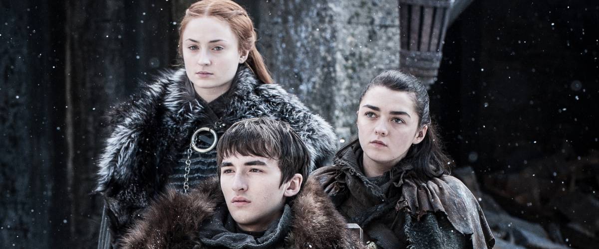 Sophie Turner, Isaac Hempstead Wright, Maisie Williams in Game of Thrones Season 7, Episode 4