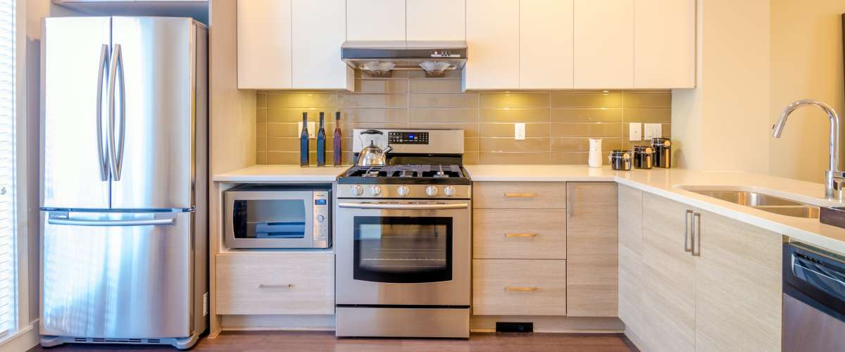 stainless steel kitchen appliances