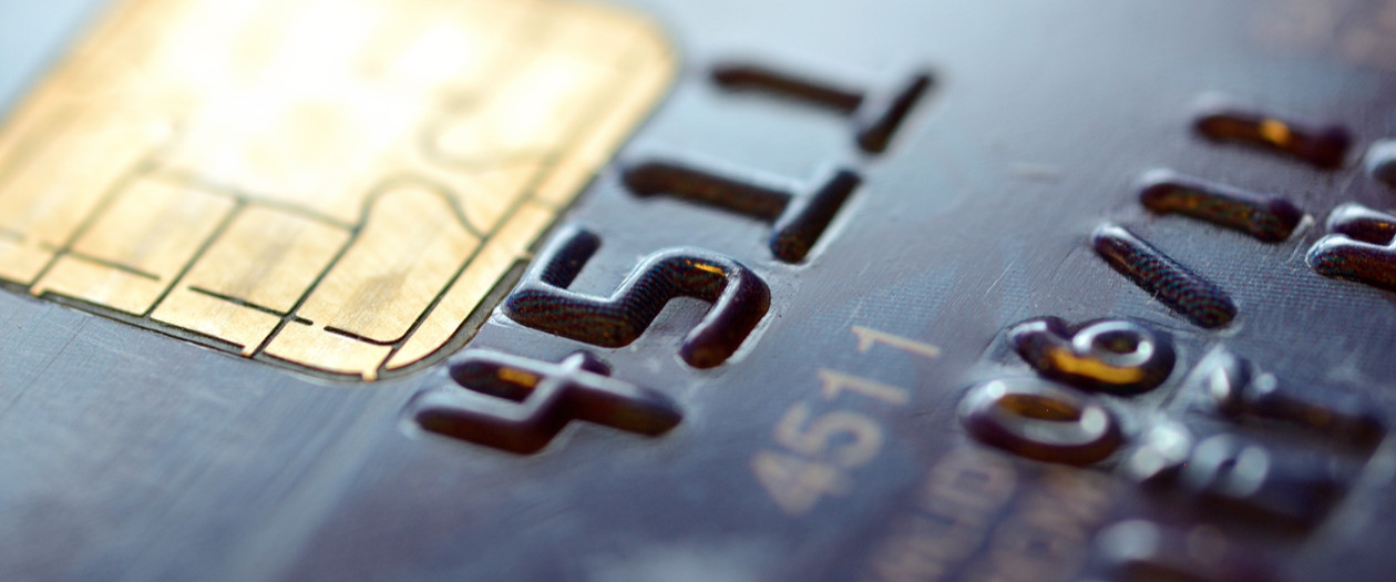 Credit card close-up