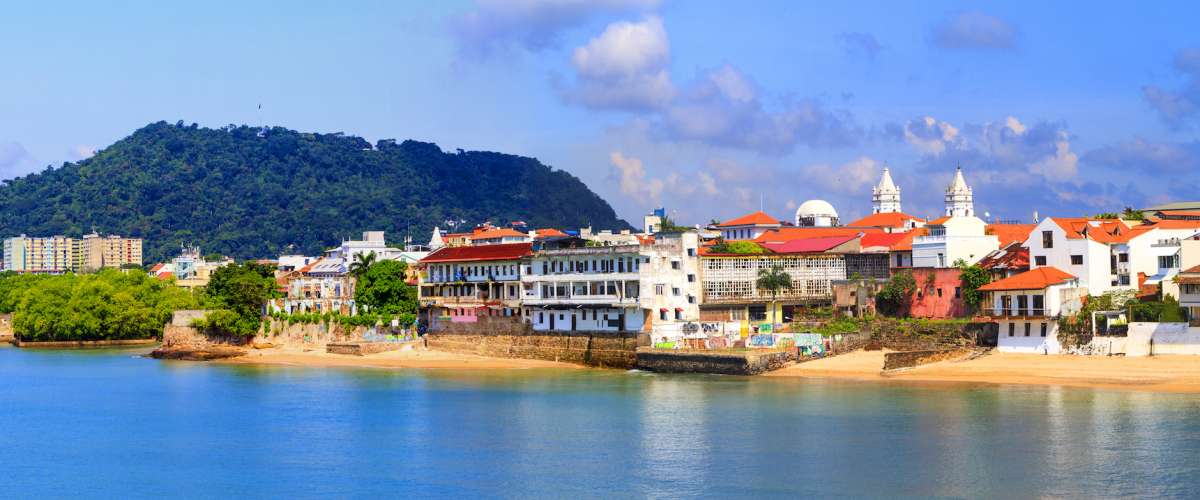 Old buildings in the old part of Panama City, The city of Panama was founded on August 15, 1519 by Spanish conquistadors