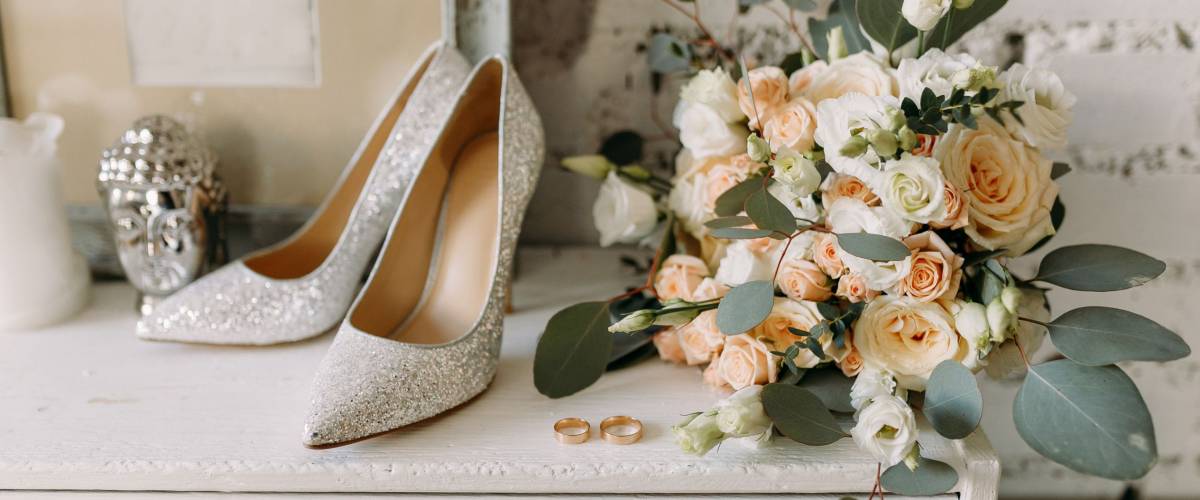 The only way to see wedding shoes is to take them off