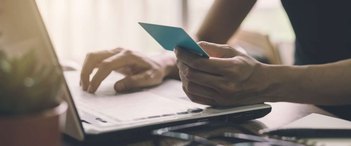 Woman shopping online