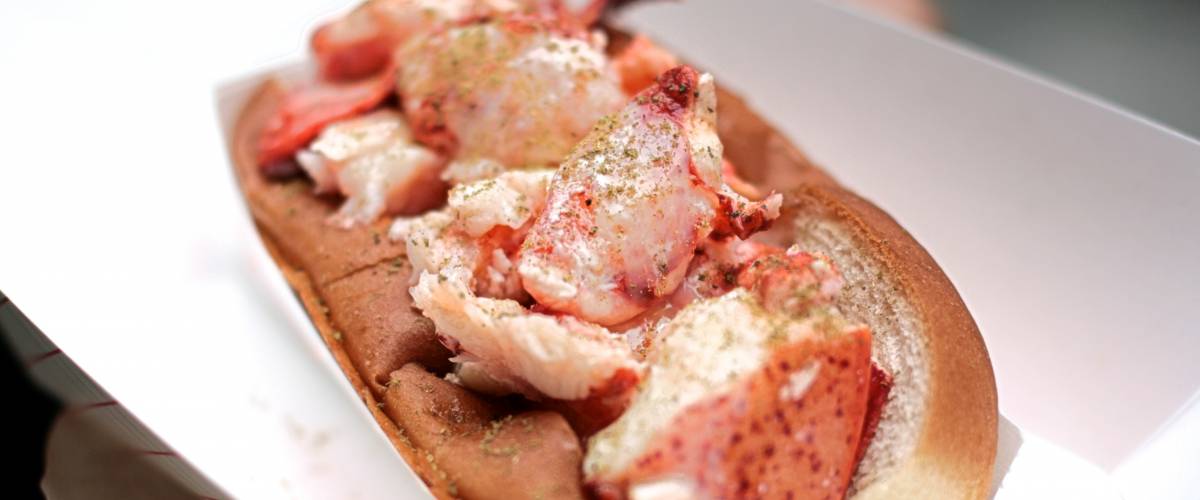 Alexis Lamster lobster roll from luke's in the east village