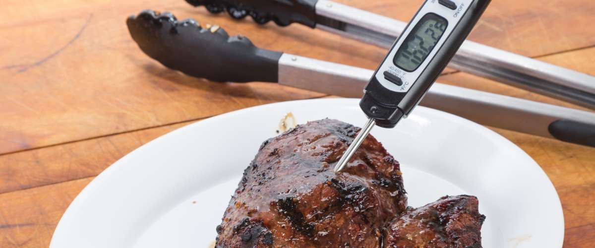 Thermometer in a steak