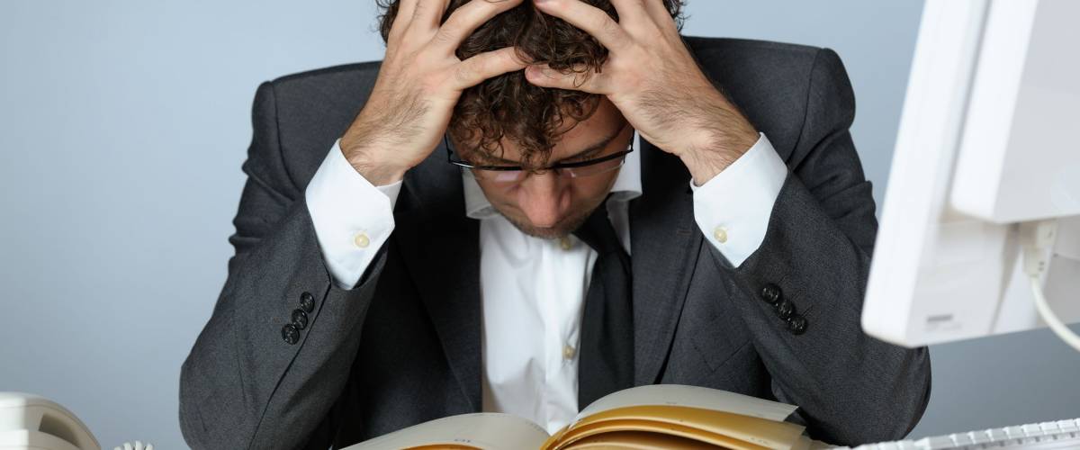 Stressed businessman