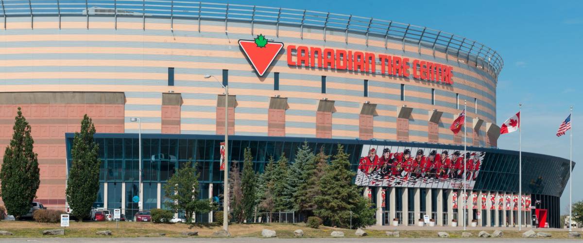 KANATA,ON - AUGUST 10 : Canadian Tire Center in the western suburb of Kanata, outside Ottawa, Ontario