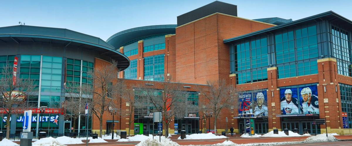 COLUMBUS, OHIO/USA - FEBRUARY 10, 2018: Nationwide Arena is the home of the Blue Jackets hockey team in Columbus, Ohio.