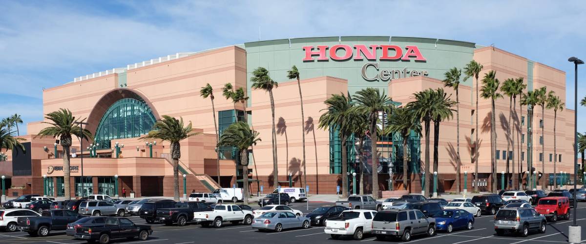 ANAHEIM, CA, FEBRUARY 11, 2015: The Honda Center in Anaheim, California.