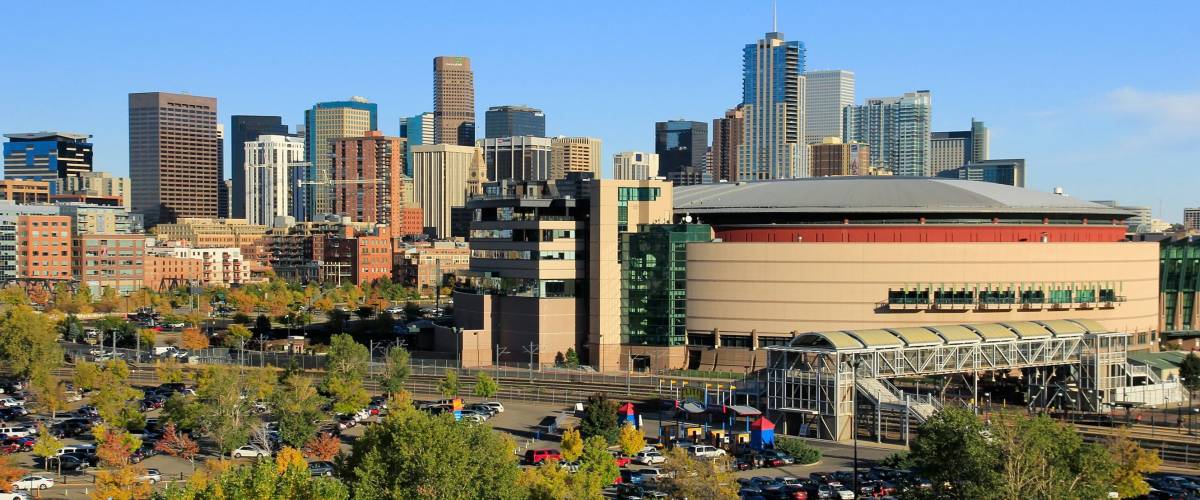 DENVER, USA - OCTOBER, 19: Skyline of Denver on October 19, 2013 in Colorado, USA. Denver is the most populous city in Colorado.