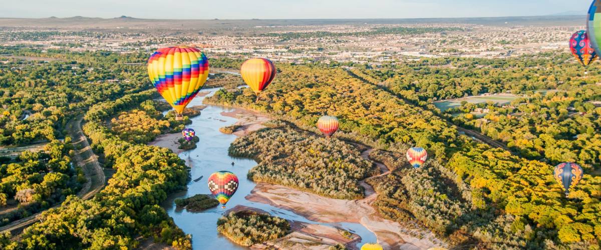 Balloons over the Rio Grande, New Mexico