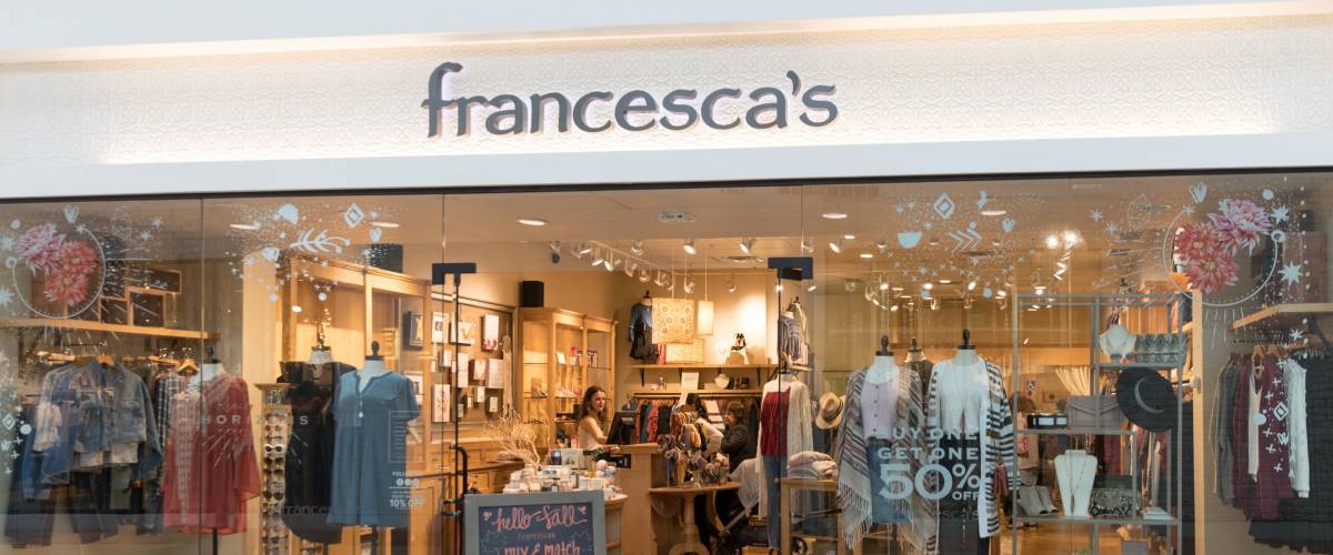 New Jersey, NJ, October 6 2018:A Francesca's store in New Jersey. There are over 670 Francesca's stores.