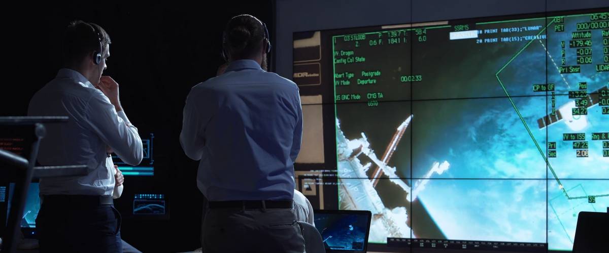 Astronomers working on the international space station