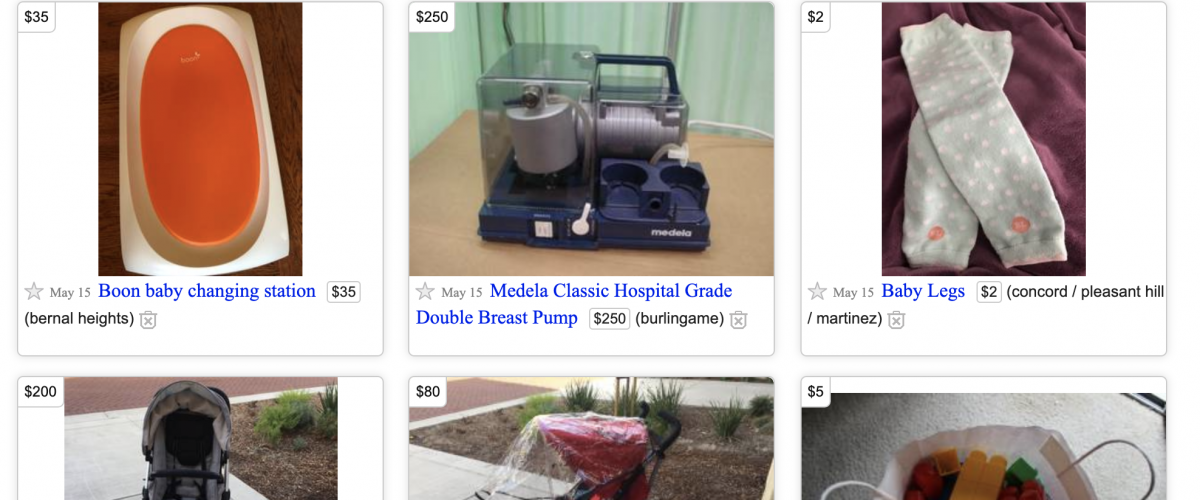 Craigslist baby listings
