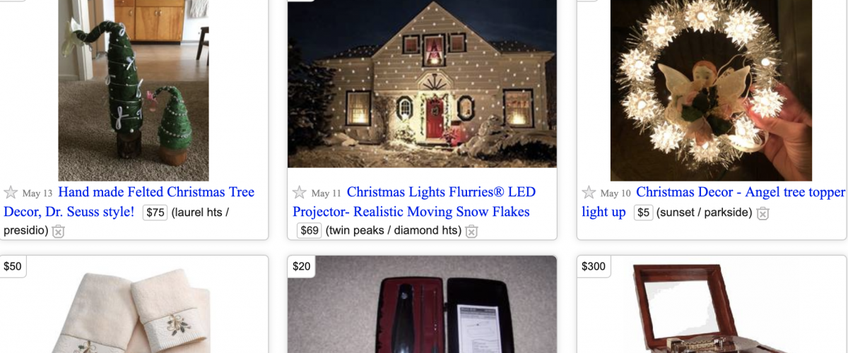 Christmas stuff on Craigslist