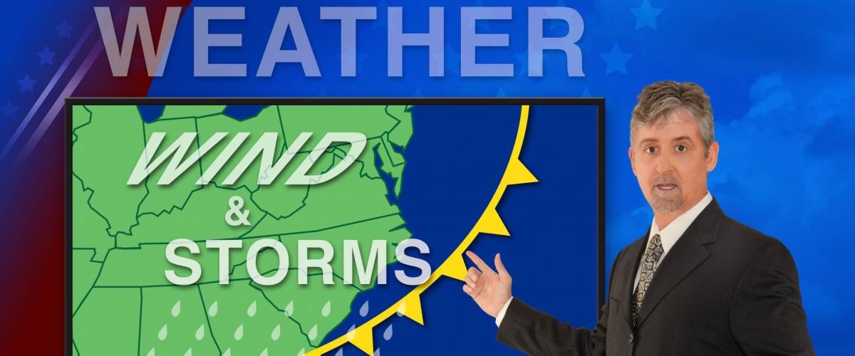 a meteorologist reading the news weather forecast