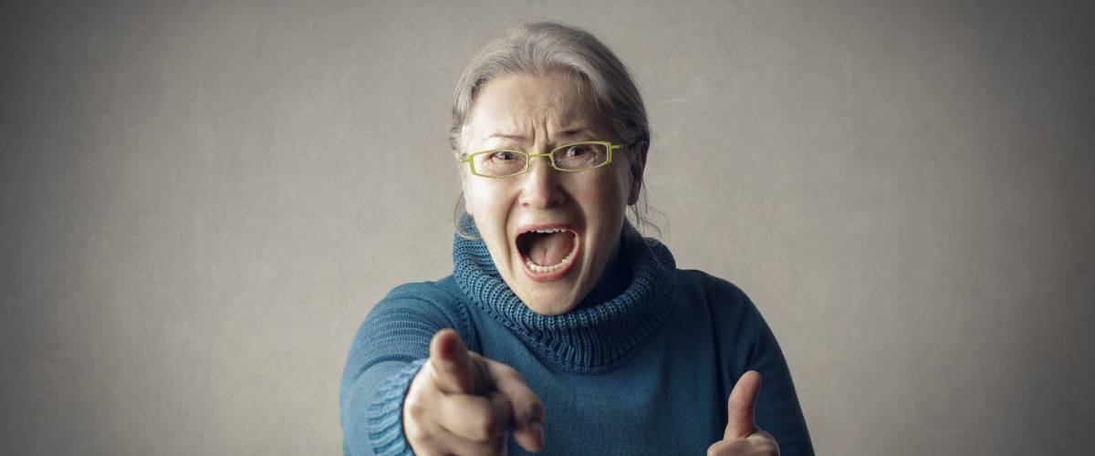 Accusing woman