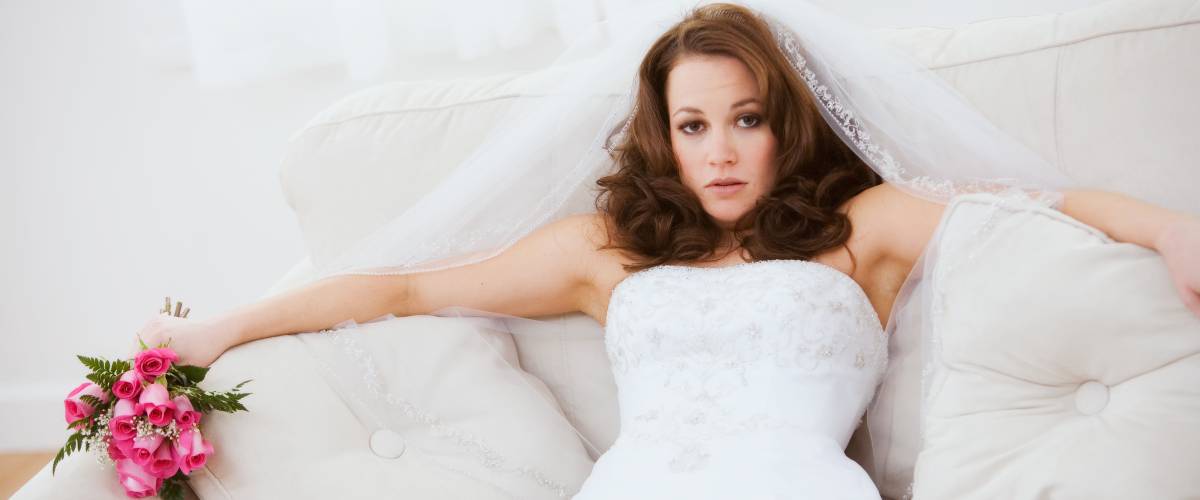 bride lounging tired