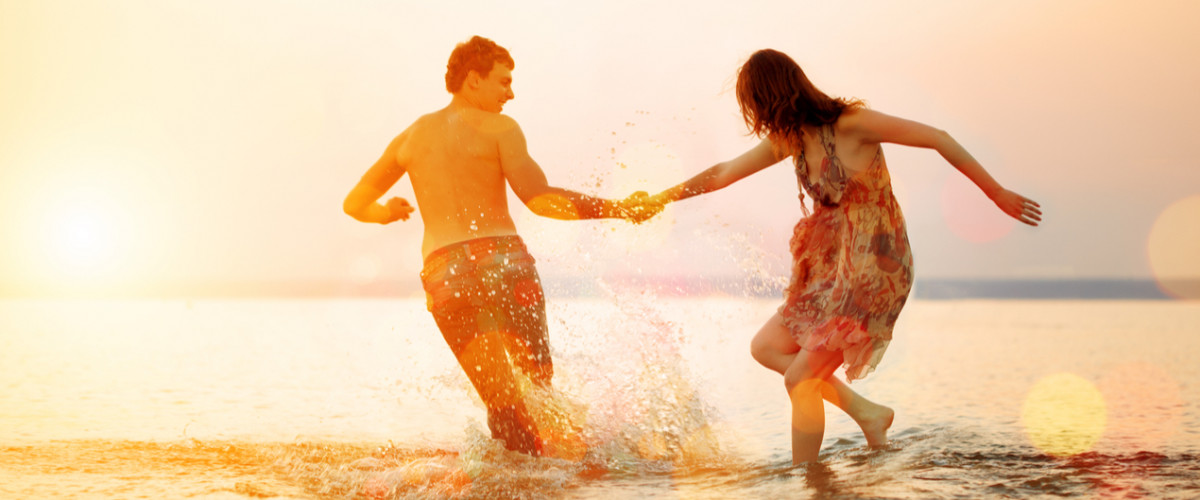 Young couple at the beach