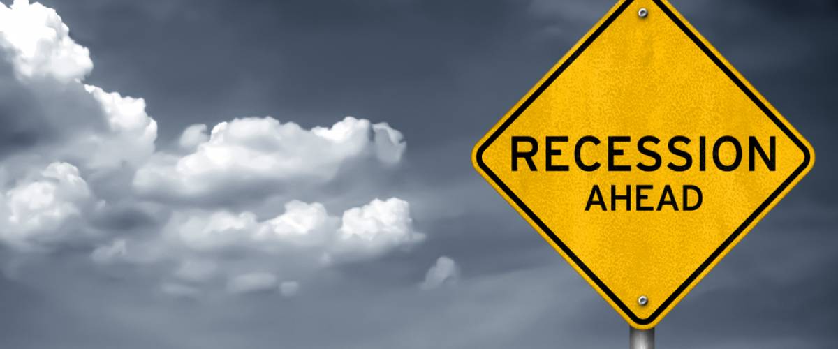 recession road sign