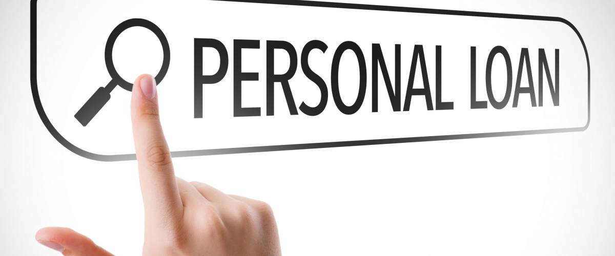 Personal Loan written in search bar on virtual screen