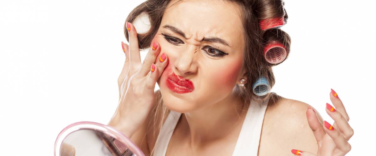 bad makeup on a woman