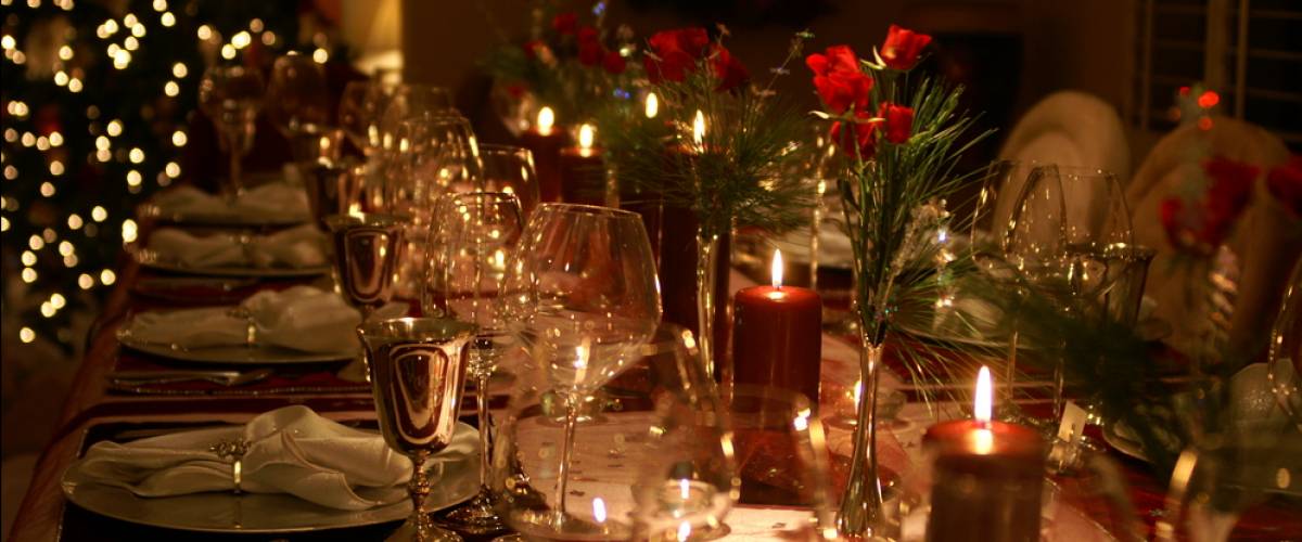 Formal Christmas dinner
