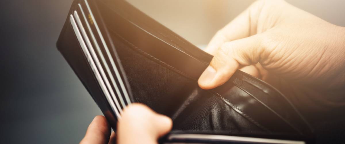 Open empty wallet